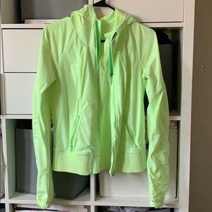 Lululemon lime color zip up jacket